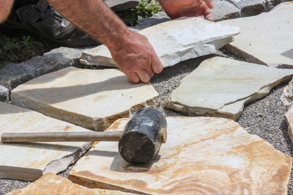 Stone Sidewalk Installation in Stamford